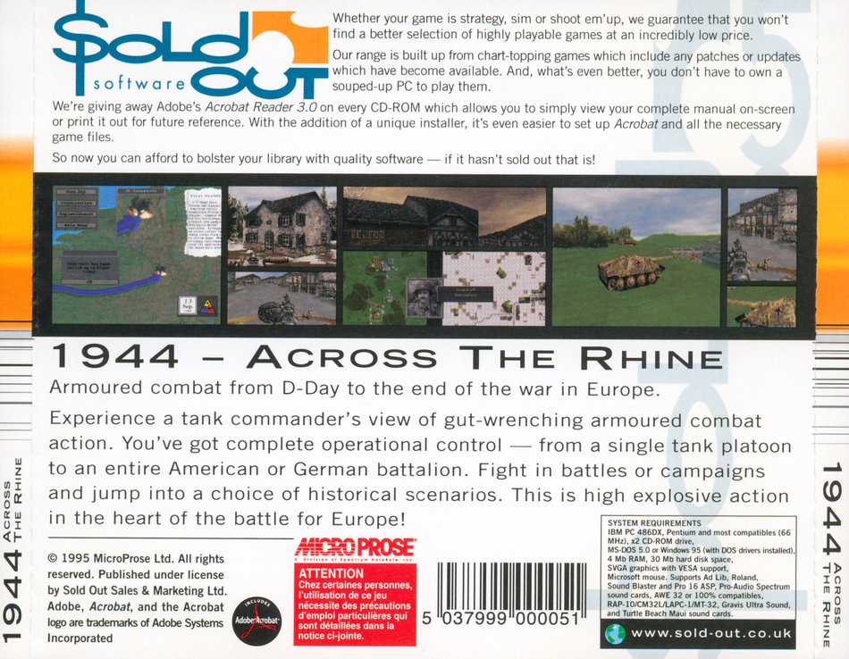 1944 Across The Rhine back cover