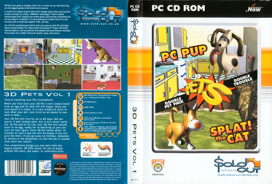 3D Pets Vol 1 front cover