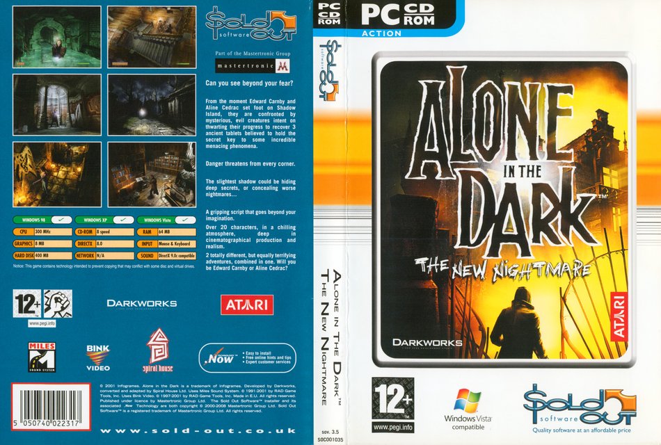 Alone In The Dark The New Nightmare front cover