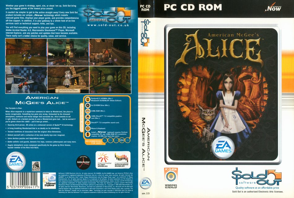 American McGee's Alice front cover