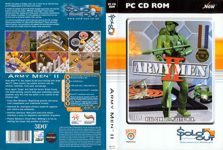 Army Men II front cover