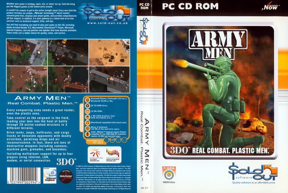 Army Men Real Combat. Plastic Men. front cover