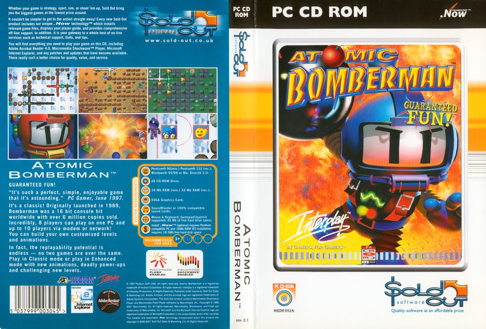 Atomic Bomberman front cover