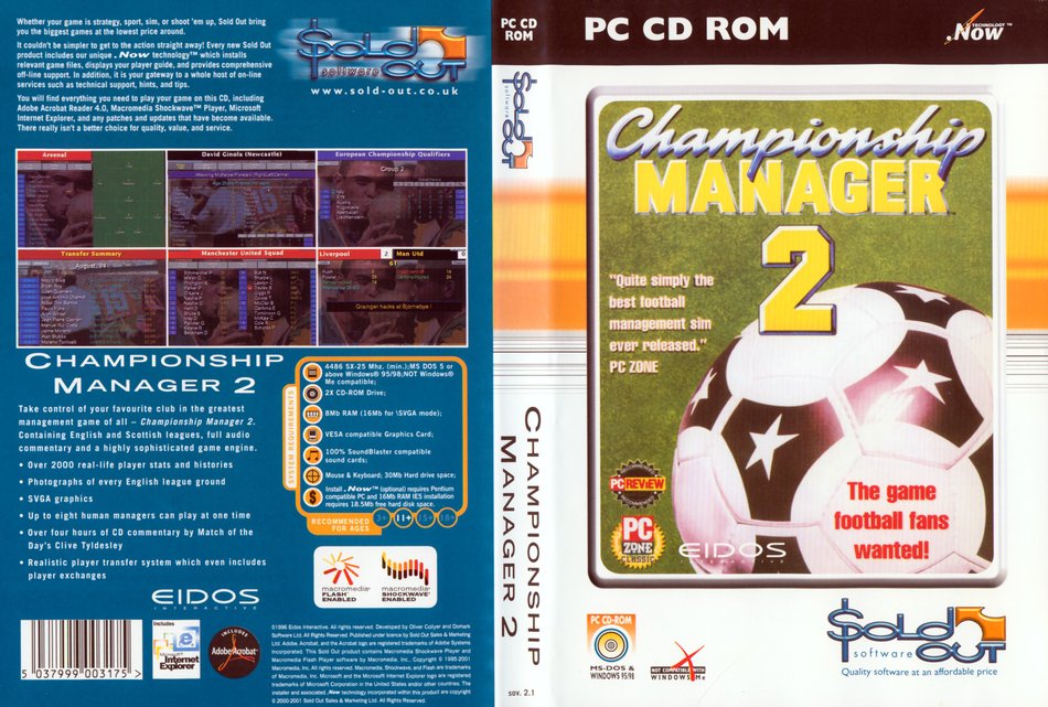 Championship Manager 2 front cover