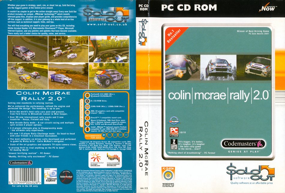 Colin McRae Rally 2.0 front cover