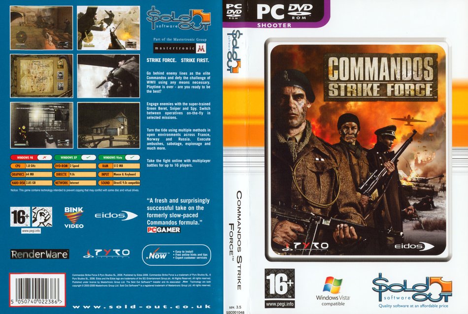 Commandos Strike Force front cover