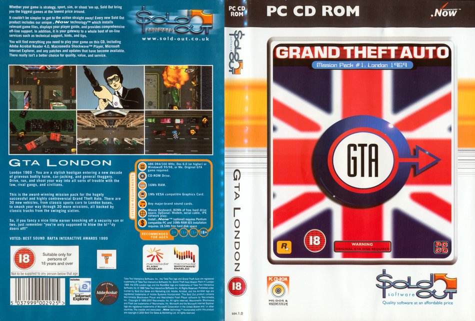 Grand Theft Auto London front cover