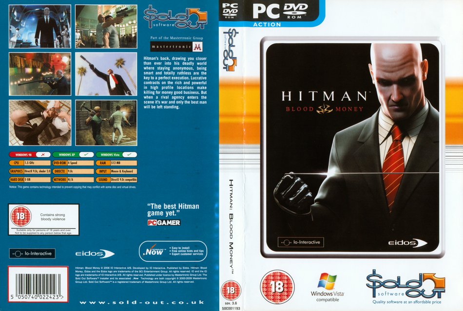 Hitman: Blood Money front cover
