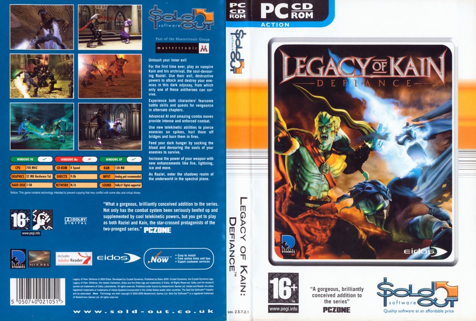 Legacy of Kain: Defiance front cover