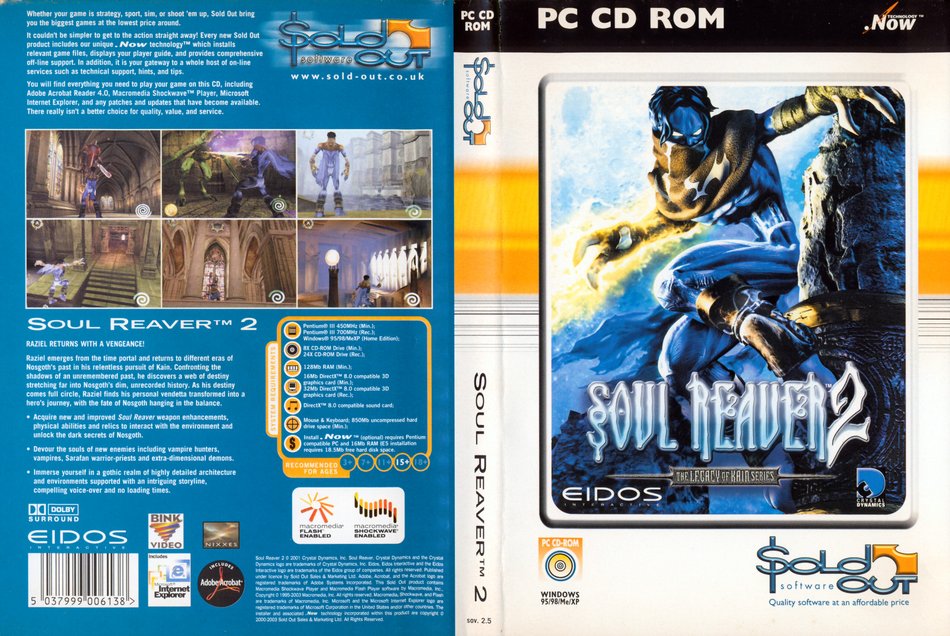 Soul Reaver 2 front cover