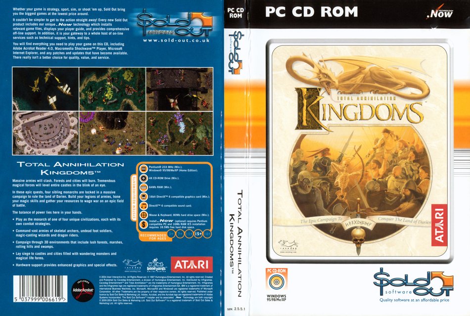 Total Annihilation Kingdoms front cover