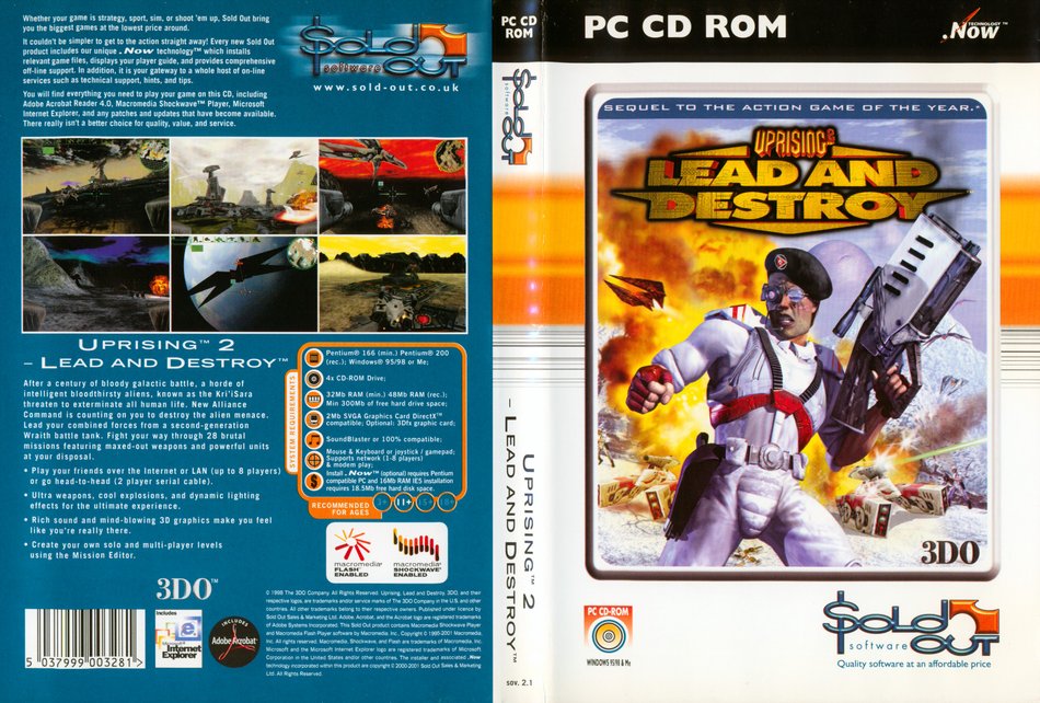 Uprising 2: Lead and Destroy front cover