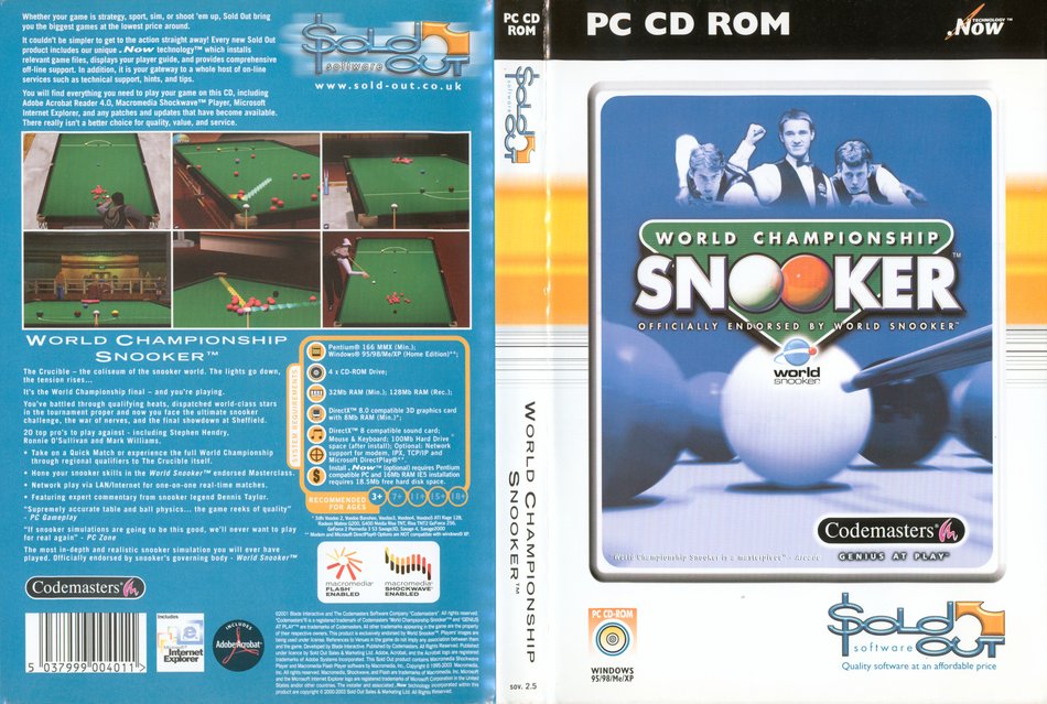World Championship Snooker front cover